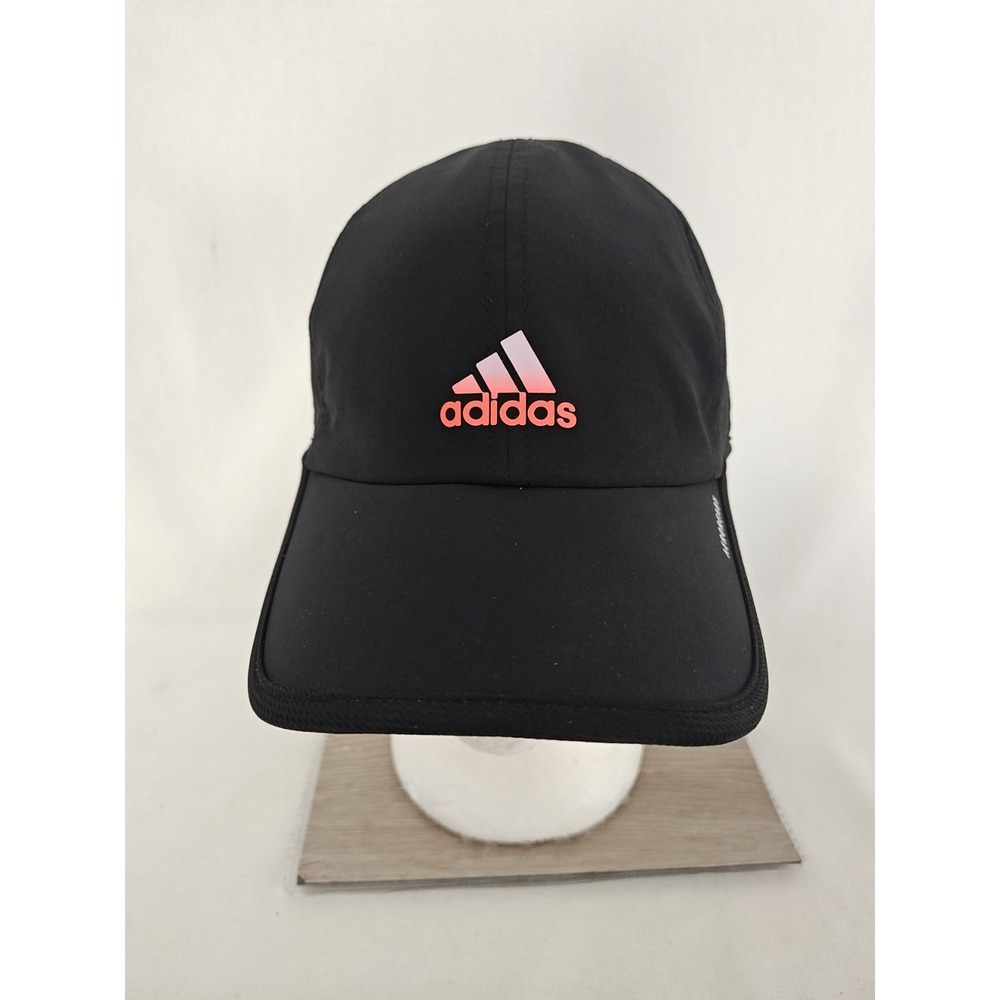 Adidas Black Pink Aero ready Running Performance Training Adjustable Hat Cap